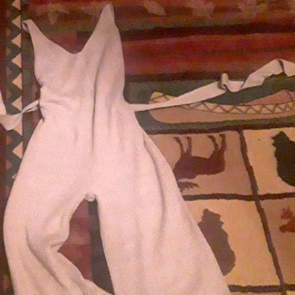 ⚜️ KNIT SWEATER JUMPSUIT HEATHERED OATMEAL FLECK NWOT - Picture 5 of 16